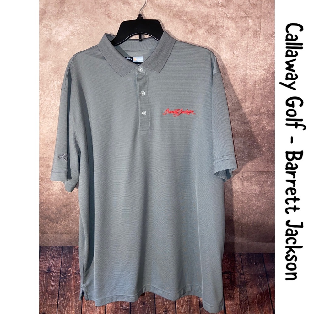 Barrett Jackson Callaway Opti-dri Mens Golf SS Polo Shirt-Size XL-Gray-NWOT